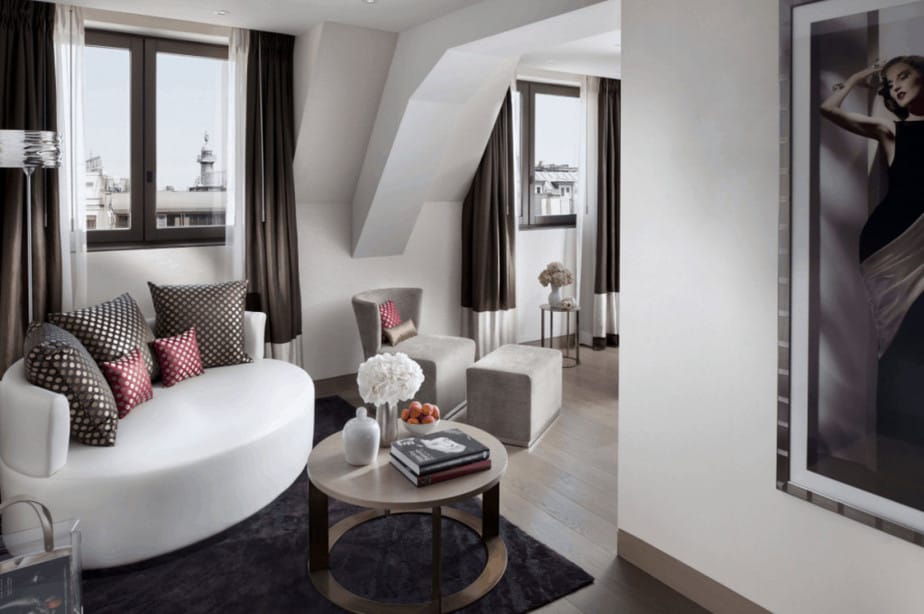Duplex suite at luxury hotel in Paris