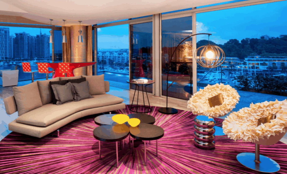 Funky fantasy suite at the W Hotel