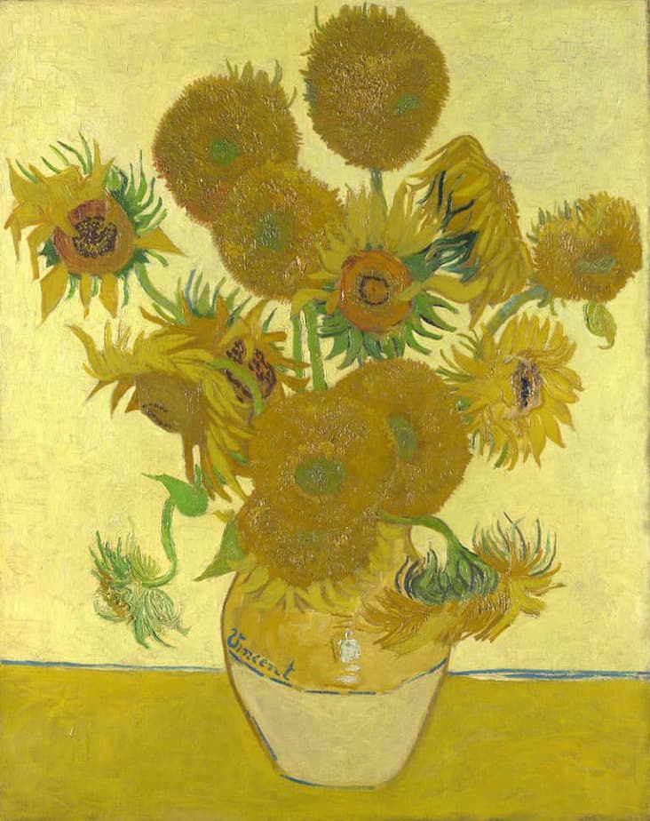 Van Gogh painting of sunflowers