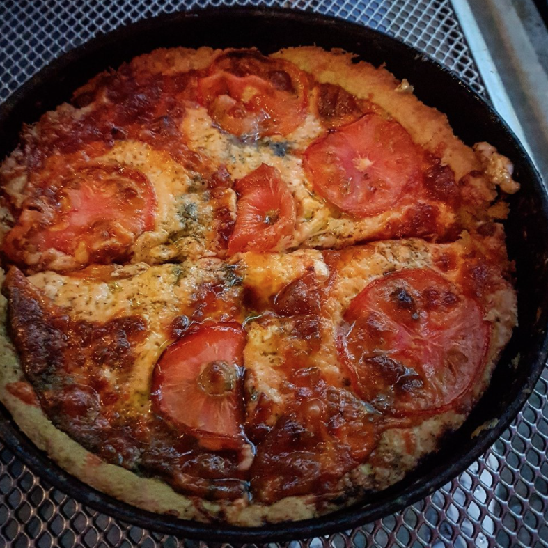 deep dish pizza from Chicago's pizzeria Uno
