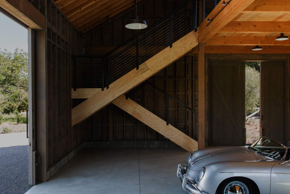 garage with loft