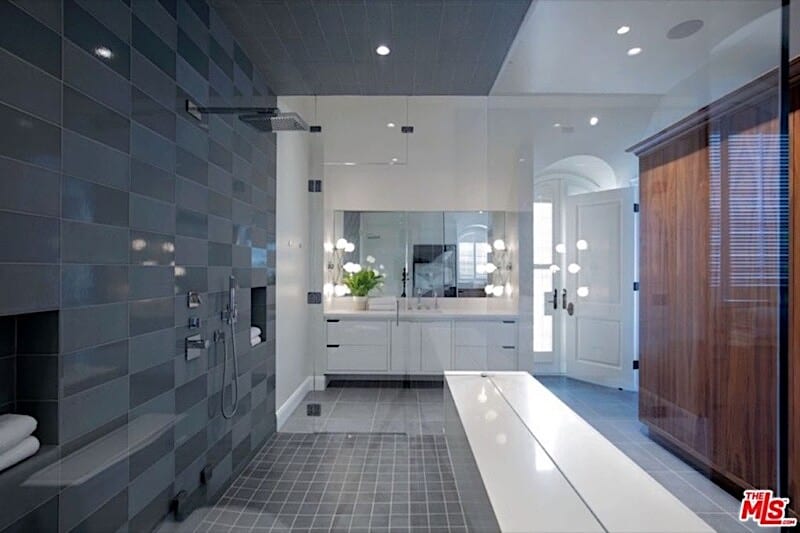 Huge bathroom shower at Beverly Hills hot property
